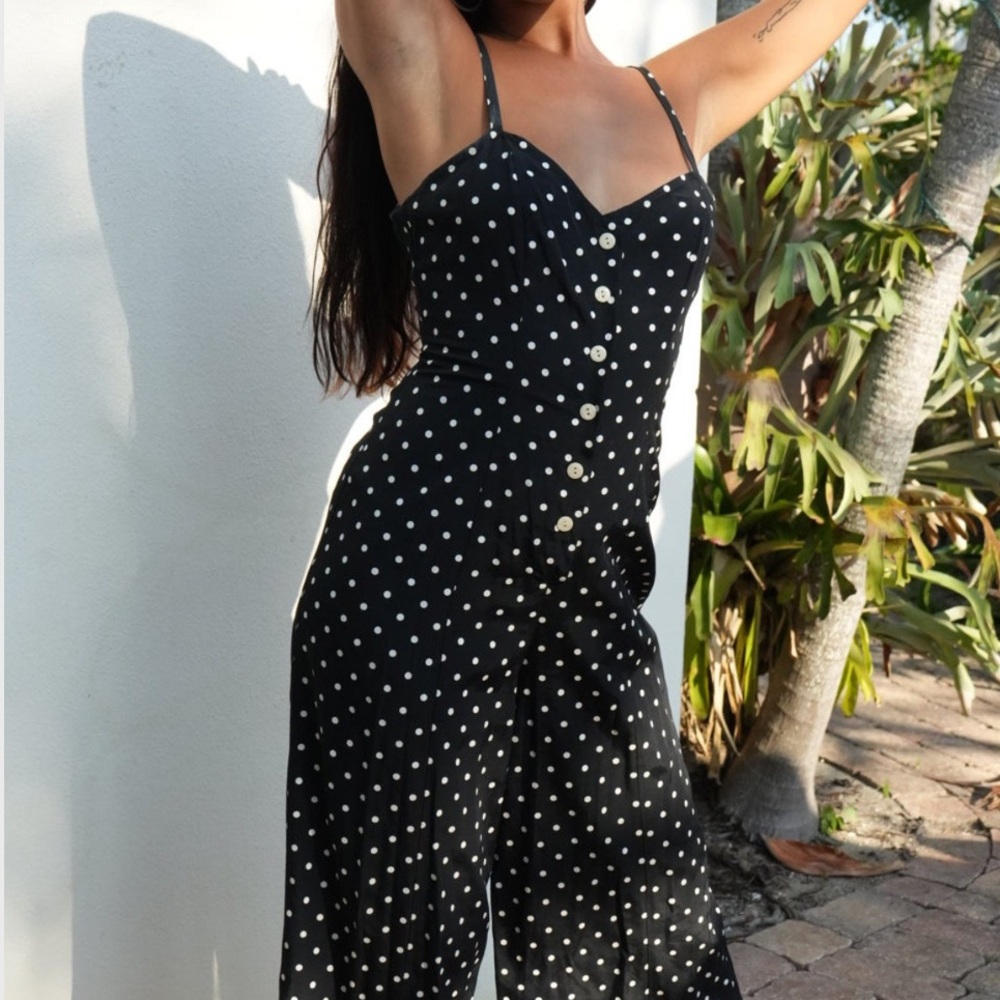 Vintage 1990s polka dot jumpsuit! - Picture 4 of 6